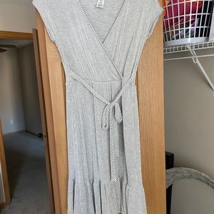 Gray Belted Dress